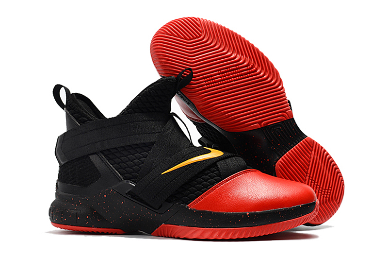 Nike Lebron Soldier 12 Black Red Yellow Shoes